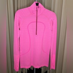 Lululemon Swifty 1/2 Zip Neon Pink size 8